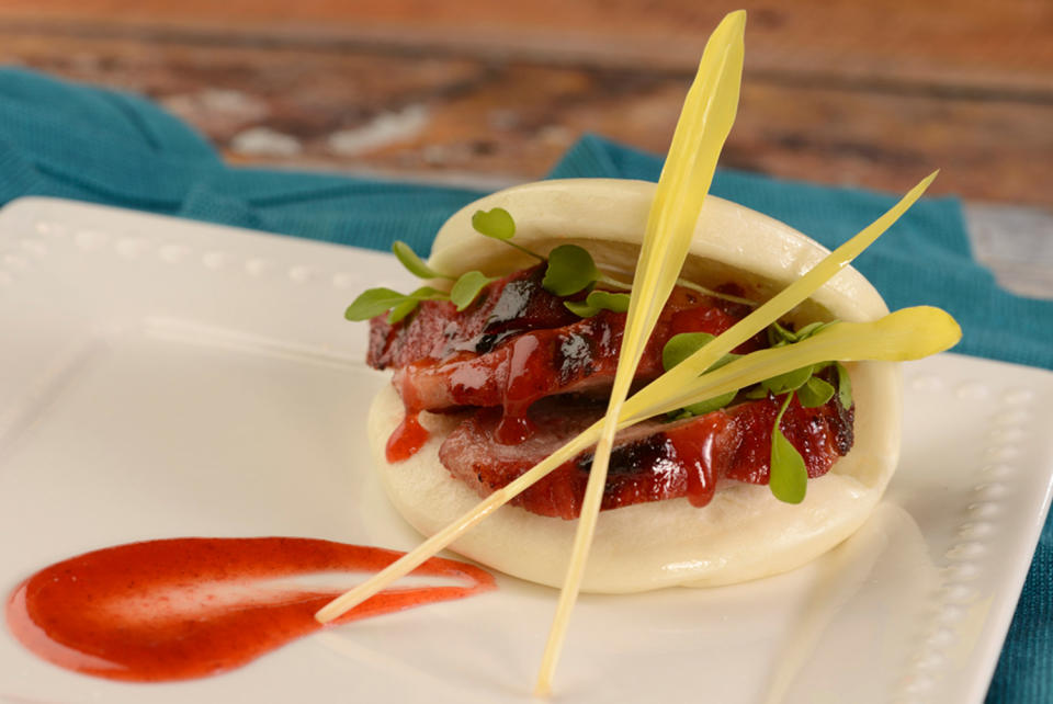 <p>The Painted Panda in China has decorative cuisine inspired by magnificent Chinese art, like this Char Siu Pork Bun. </p> <p><strong>Other new menu items at the Panted Panda: </strong></p> <p>General Tso's chicken shumai</p> <p><strong>And beverages: </strong></p> <p>"Panda" bubble tea: classic milk tea with black and white boba (non-alcoholic)</p> <p>Jasmine Draft Beer</p> <p>Eastern Dynasty: Smirnoff Vodka, Light Rum, strawberry syrup, piña colada mix, soda water and Magic Boba pearls</p> <p>Kung Fu Punch: Smirnoff Vodka, Triple Sec, mango syrup, orange juice and soda water</p> <p>Sea Butterfly: Butterfly pea flower-infused cocktail with Smirnoff Vodka, Light Rum, lychee syrup and Magic Boba pearls</p>