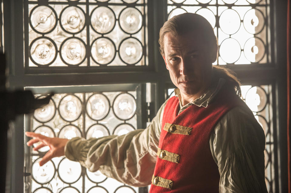 <div><p>"After watching him in <i>Outlander</i>, just being the pinnacle of evil, seeing him in anything else is ruined. I couldn't watch <i>The Crown</i> with him in it! All I think of are the things he had done to Claire and Jamie. He played soulless absolutely flawlessly."</p><p>—<a href="https://www.buzzfeed.com/kristanp2" rel="nofollow noopener" target="_blank" data-ylk="slk:kristanp2;elm:context_link;itc:0;sec:content-canvas" class="link ">kristanp2</a></p></div><span> Starz / Everett Collection</span>