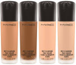 <p>Just like the name suggests, this foundation feels like next to nothing on your skin and your pores actually have room to breathe behind it. Plus, it is formulated with light-reflecting opalescent microspheres to give you an all-over sun-kissed glow that’s sexy. (<a rel="nofollow noopener" href="http://www.maccosmetics.com/product/13847/47402/products/makeup/face/foundation/next-to-nothing-face-colour" target="_blank" data-ylk="slk:$31;elm:context_link;itc:0;sec:content-canvas" class="link ">$31</a>, maccosmetics.com)(Photo: MAC Cosmetics) </p>