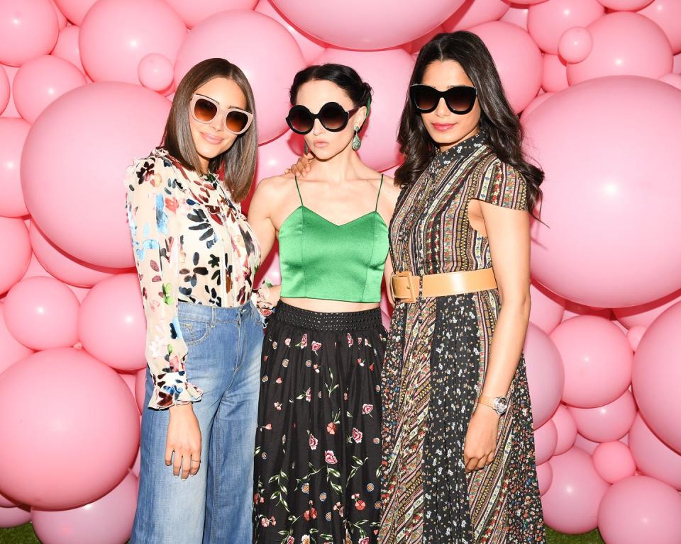 Olivia Culpo, Stacey Bendet and Freida Pinto