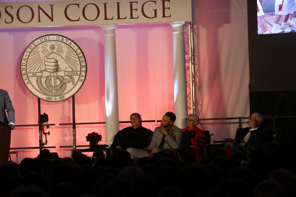 NBA star Stephen Curry receives 3 long-awaited accolades from Davidson College.