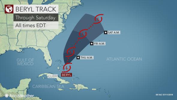 static beryl track 7/11