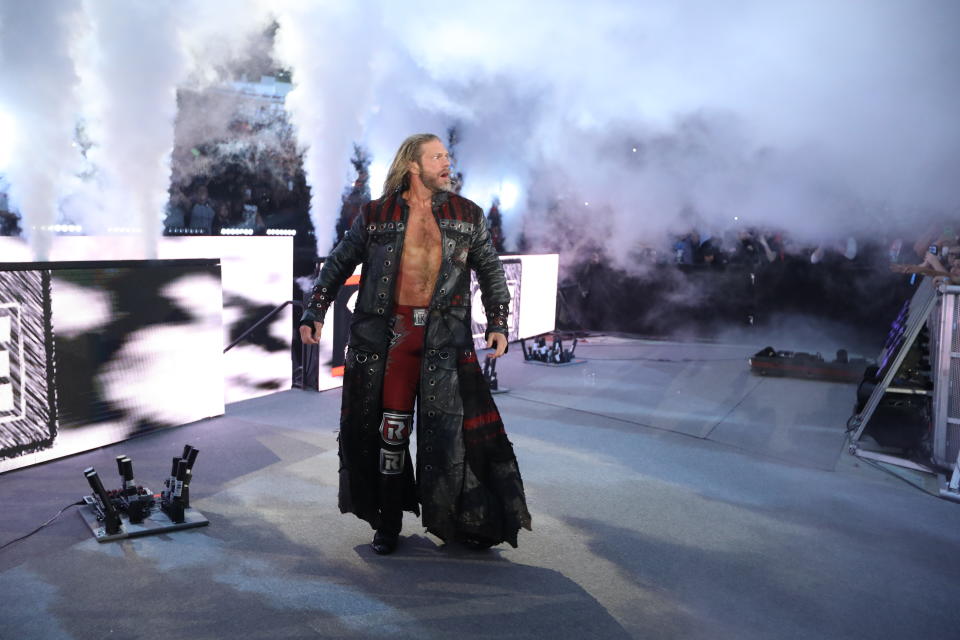 Adam 'Edge' Copeland returns to WWE at the Royal Rumble in Houston, Tx. (Photo Courtesy of WWE)