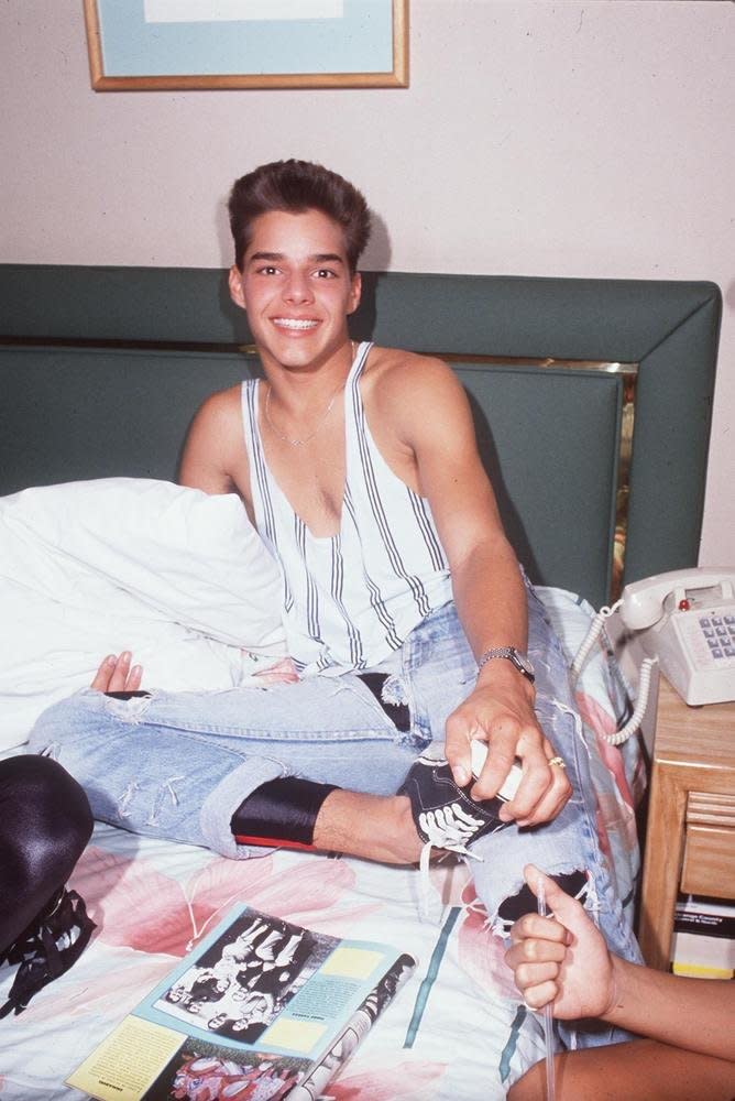 In his hotel room during a 1988 tour while being part of the musical group sensation Menudo.