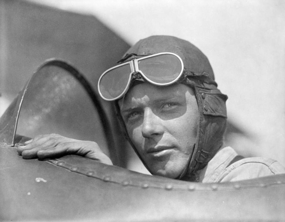 Lindbergh dans un avion
