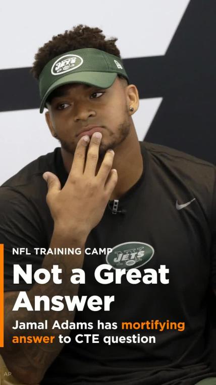 Jets S Jamal Adams, sitting with Roger Goodell, has mortifying answer to CTE question