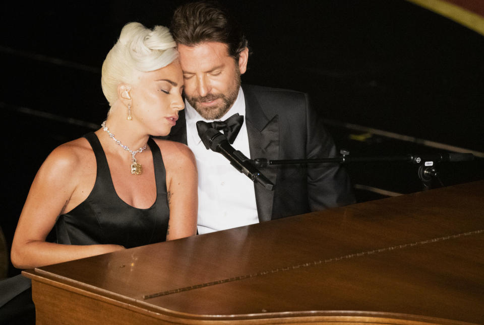 Lady Gaga and Bradley Cooper perform “Shallow” at 91st Oscars - Credit: ABC