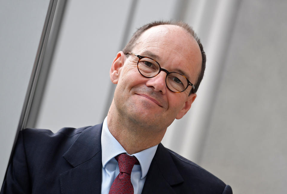 Mike Coupe, CEO of Sainsbury's, poses for a portrait at the company headquarters in London, Britain, May 1, 2019.  REUTERS/Toby Melville