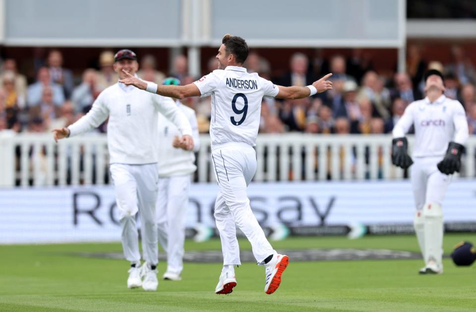 James Anderson retired from Test cricket after a game against West Indies at Lord’s this summer (PA Wire)