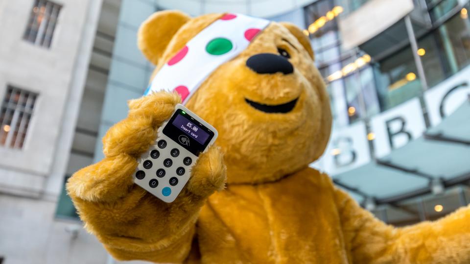 <p>Pudsey Bear will be collecting £5 donations with a contactless payment reader at several London Underground stations.</p>