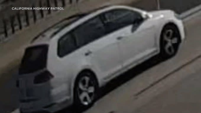 <p>The vehicle allegedly driven by the suspects in the shooting death of 6-year-old Aiden Leos</p> (California Highway Patrol)