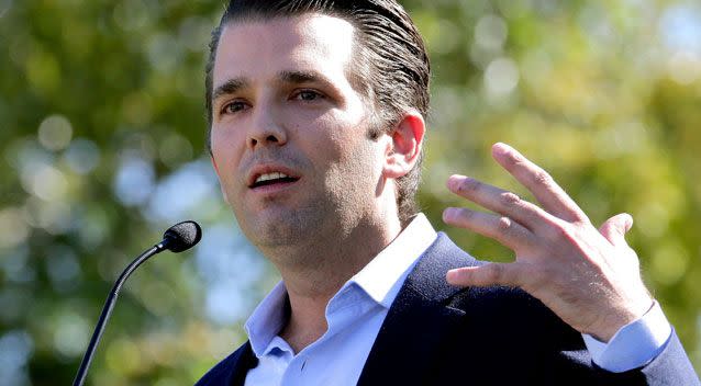 Mr Trump Jr campaigns for his father in Arizona in 2016. Source: AAP