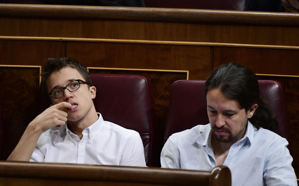 Íñigo Errejón y Pablo Iglesias en su etapa en Podemos. (GERARD JULIEN/AFP/Getty Images)