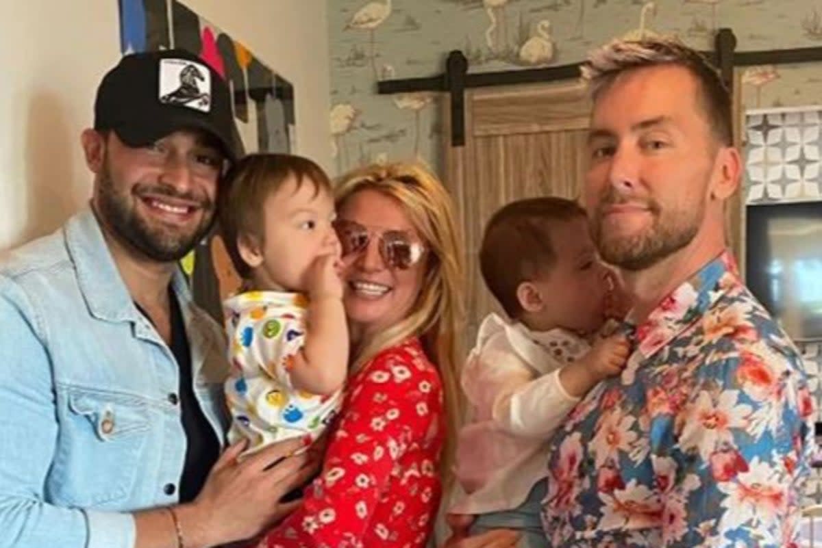 Britney Spears and husband Sam Asghari have finally met Lance Bass’s 20-month-old twins  (Twitter/Britney Spears)