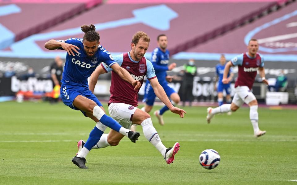 Dominic Calvert-Lewin outpaces Craig Dawson to score - PA