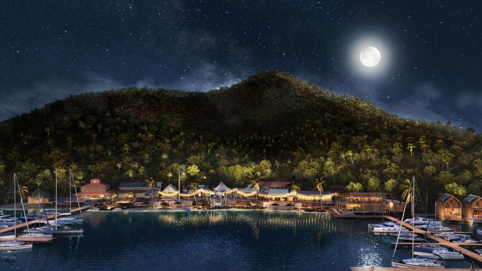 Nighttime at Bitter End Yacht Club