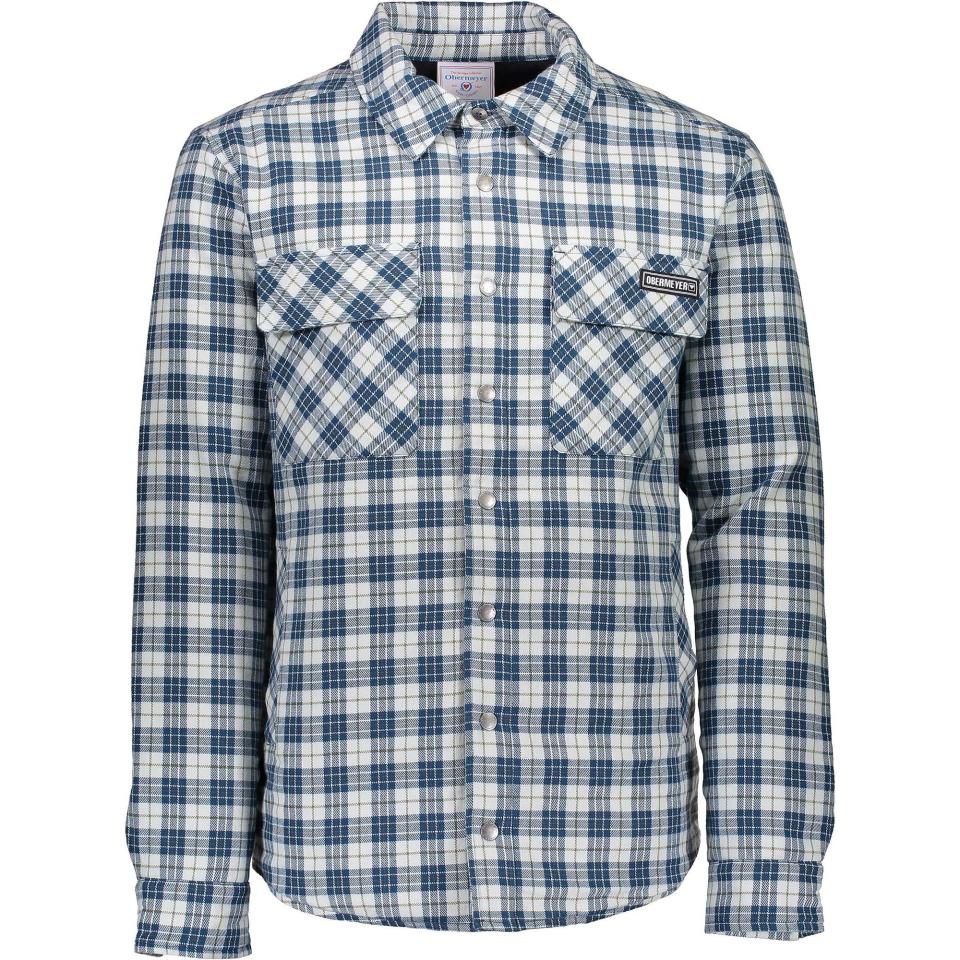 Blue Obermeyer flannel jacket