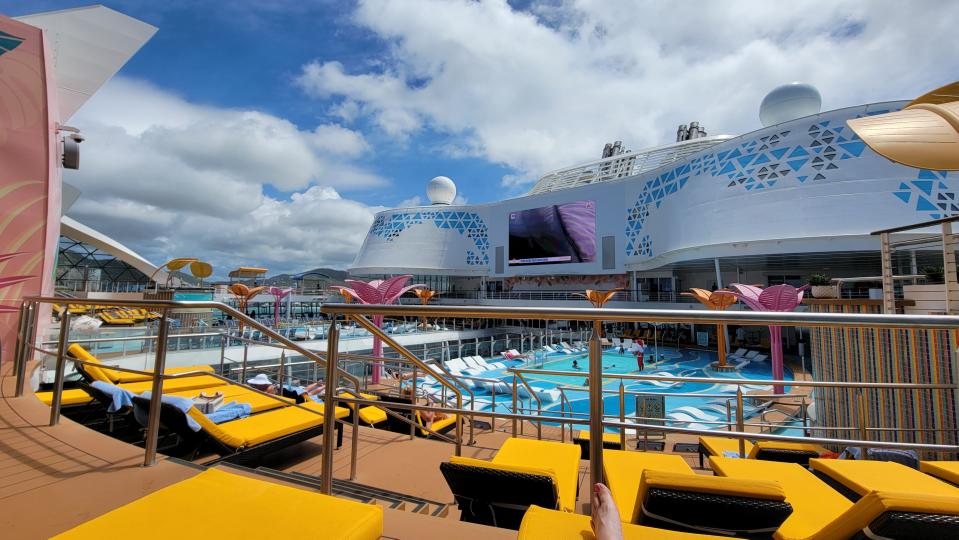 Empty deck on Royal Caribbean cruise 