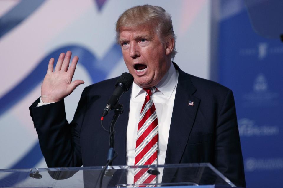 Donald Trump speaks to the 2016 Value Voters Summit on September 9, 2016. (Photo: Evan Vucci/AP Photo)