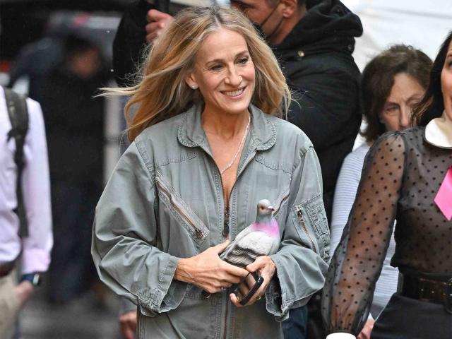 Carrie Bradshaw's Pigeon Bag in And Just Like That Season 2