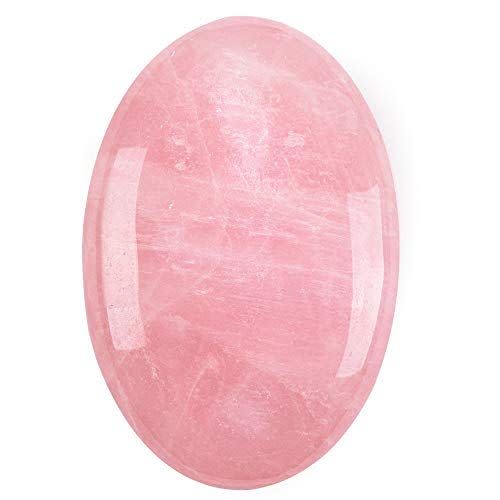 36) Rose Quartz Palm Stone