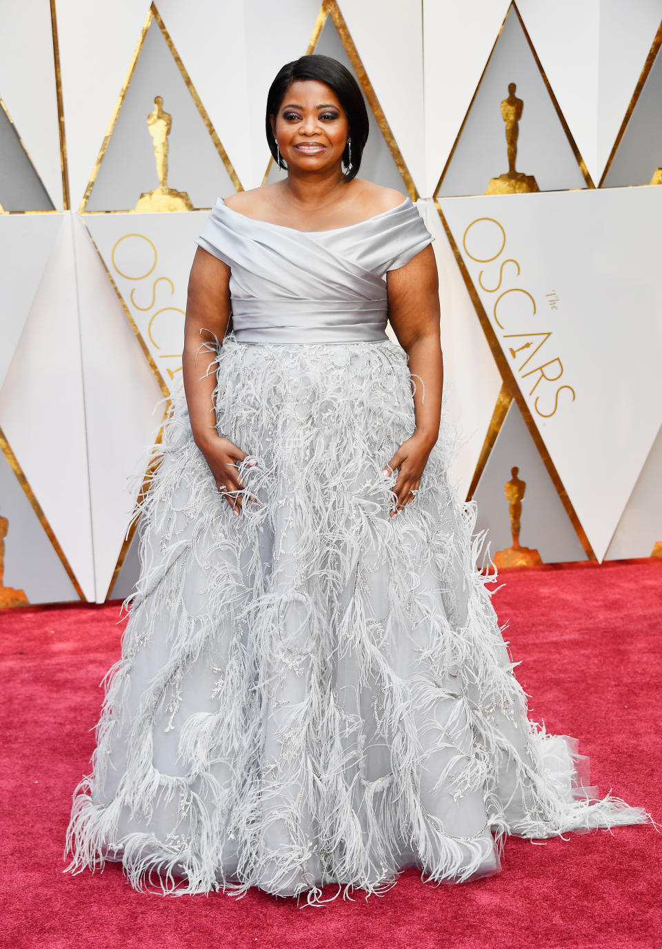 Octavia Spencer was one of the only big names to wear Marchesa at this year’s Oscars [Photo: Getty]