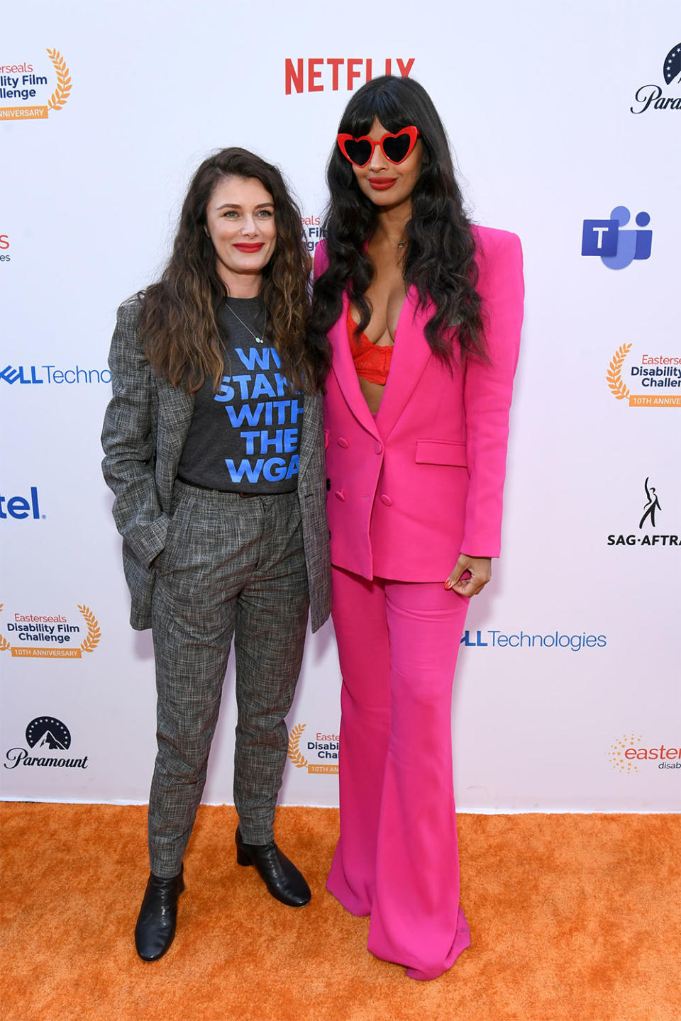 Kat Coiro and Jameela Jamil attend the 10th Annual Easterseals Disability Film Challenge at Sony Pictures Studios on May 04, 2023 in Culver City, California.