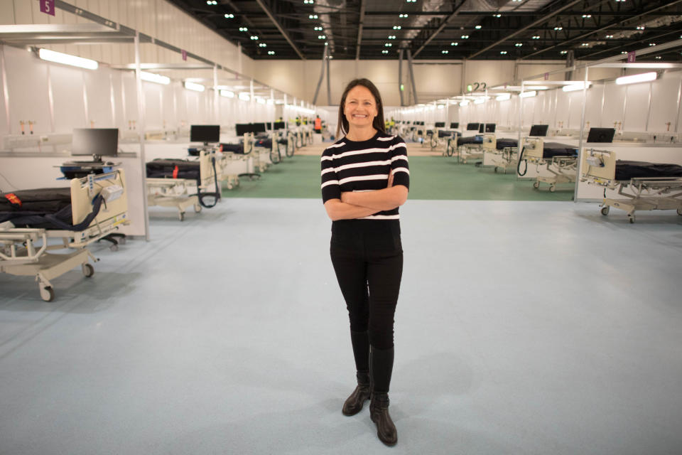 Natalie Forrest, Chief Operating Officer of the Nightingale Hospital at the ExCel centre in London which is being made into a temporary hospital - the NHS Nightingale hospital, comprising of two wards, each of 2,000 people, to help tackle coronavirus.