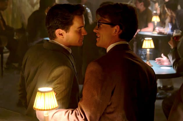 Matt Bomer as Hawkins Fuller and Jonathan Bailey as Tim Laughlin