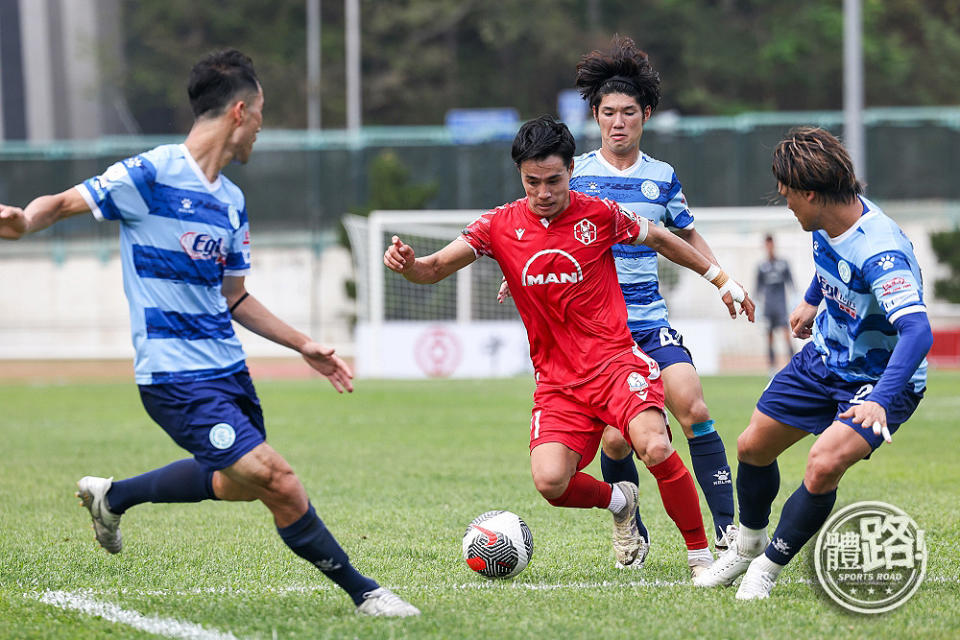 兩隊正選共有七名日本球員，包括佐佐木周、神田夢實及林堂真（中至右）等。