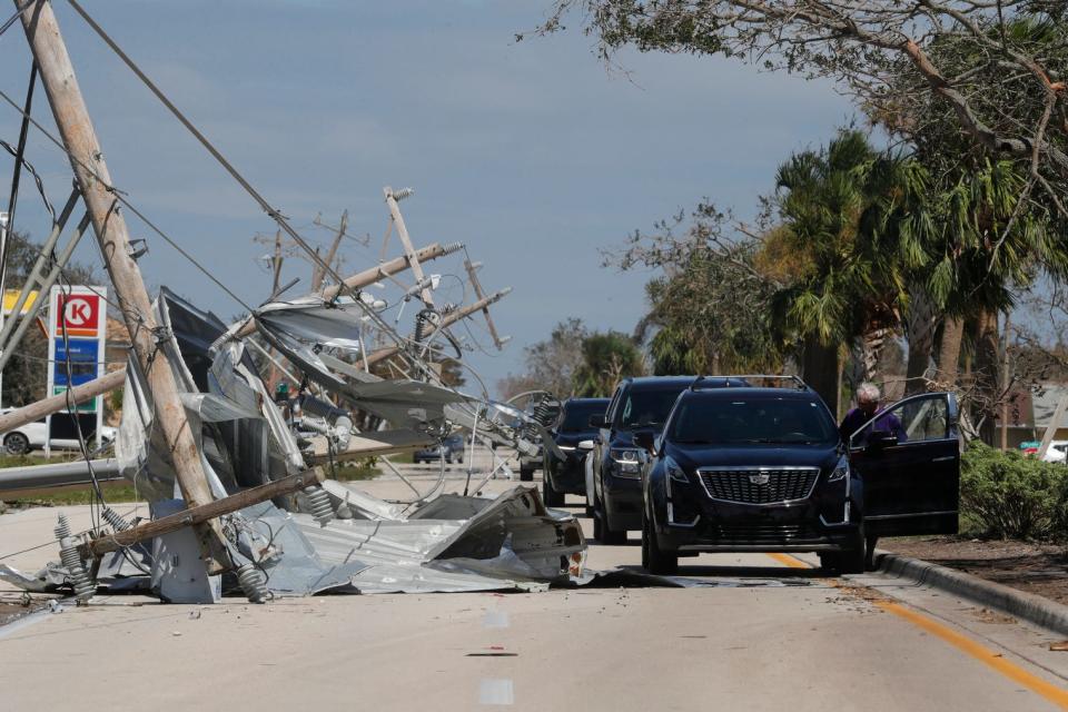 The city of Cape Coral showed major signs of damage after strong winds and flood waters as a result of Hurricane Ian impacted areas of the city on Thursday September 29, 2022.The city of Cape Coral showed major signs of damage after strong winds and flood waters as a result of Hurricane Ian impacted areas of the city on Thursday September 29, 2022.