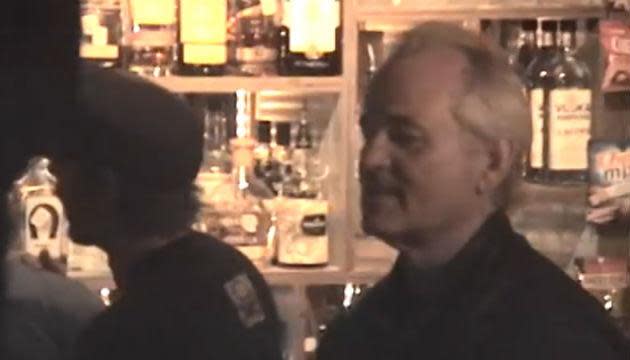 Tequila was it?... Bill serves drinks in Austin (Credit: YouTube)