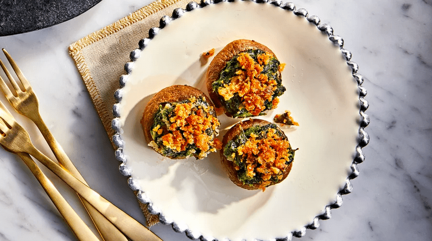 Spinach-Stuffed Mushrooms