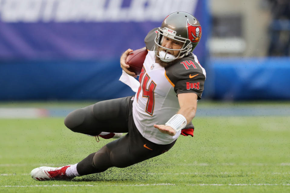 Ryan Fitzpatrick is out and Jameis Winston is in as Tampa Bay continues to struggle. (Getty)
