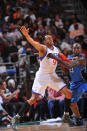 PHILADELPHIA, PA - APRIL 7: Andre Iguodala #9 of the Philadelphia 76ers calls for the ball against Jason Richardson #23 of the Orlando Magic on April 7, 2012 at the Wells Fargo Center in Philadelphia, Pennsylvania. NOTE TO USER: User expressly acknowledges and agrees that, by downloading and/or using this Photograph, user is consenting to the terms and conditions of the Getty Images License Agreement. Mandatory Copyright Notice: Copyright 2012 NBAE