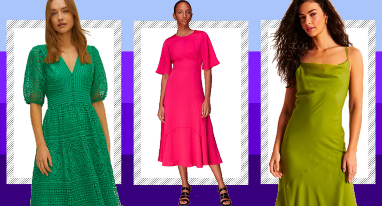 Best wedding guest dresses. (Yahoo Life UK)