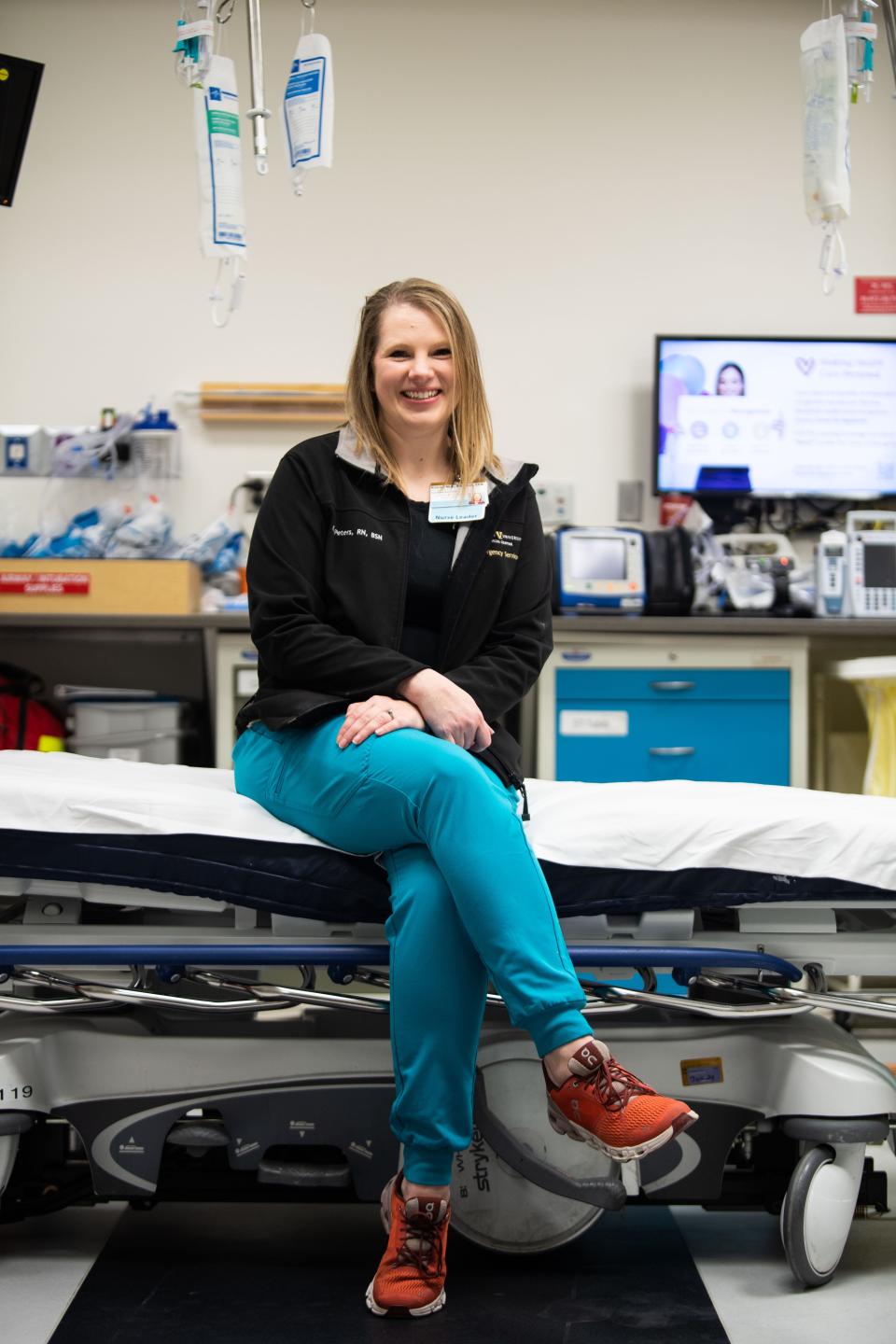 Portrait of The Sexual Assault Nurse Examiner (SANE) Leader Katrina Brown, RN, at Vanderbilt Medical Center in Nashville, Tenn., Monday, Jan. 22, 2024.