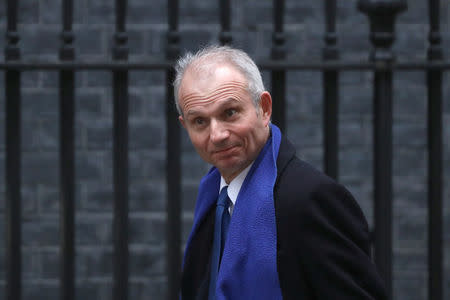 Britain's Minister for the Cabinet Office David Lidington arrives in Downing Street in London, Britain, April 12, 2018. REUTERS/Simon Dawson
