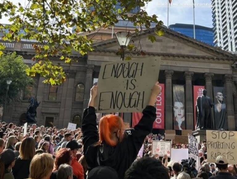 Manifestantes se congregaron en distintas ciudades de Australia para protestar contra la violencia de género