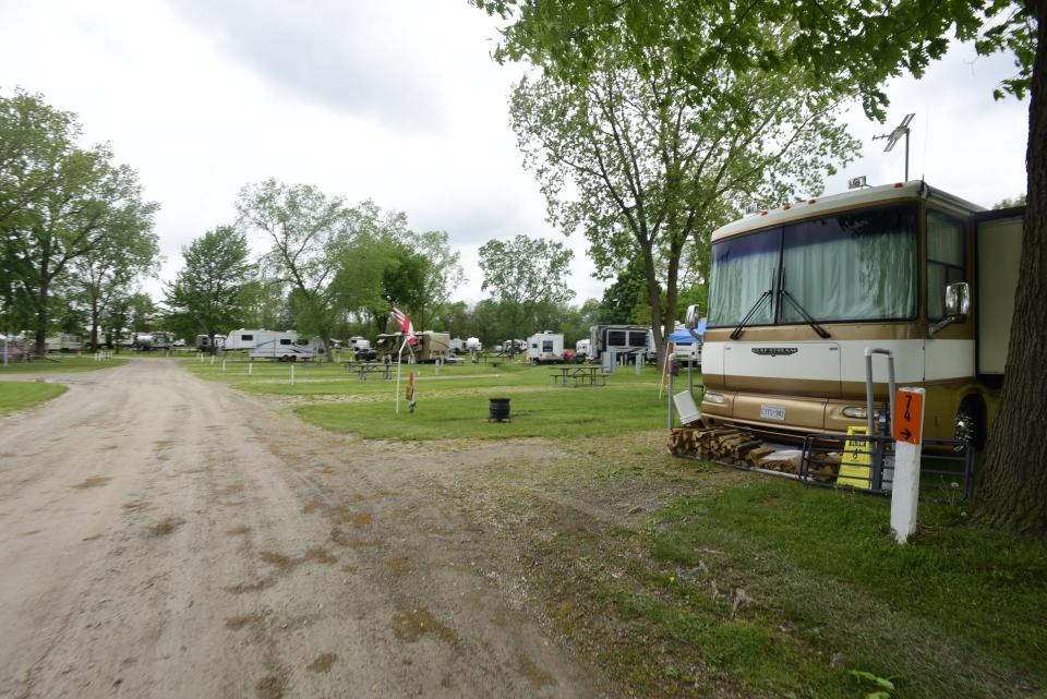 RV's parked at the Port Huron Township R.V. Park on Water Street on Thursday, May 26, 2022.