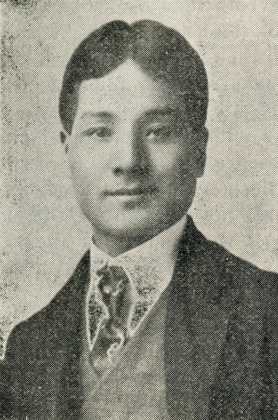 Japanese student Iwahiko Tsumanuma is pictured in the Buchtelite in 1905.