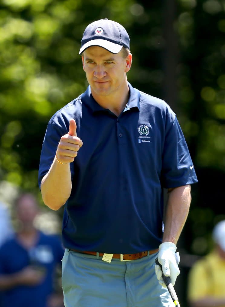 Peyton Manning carries a 4.4 USGA handicap index. (Getty Images)