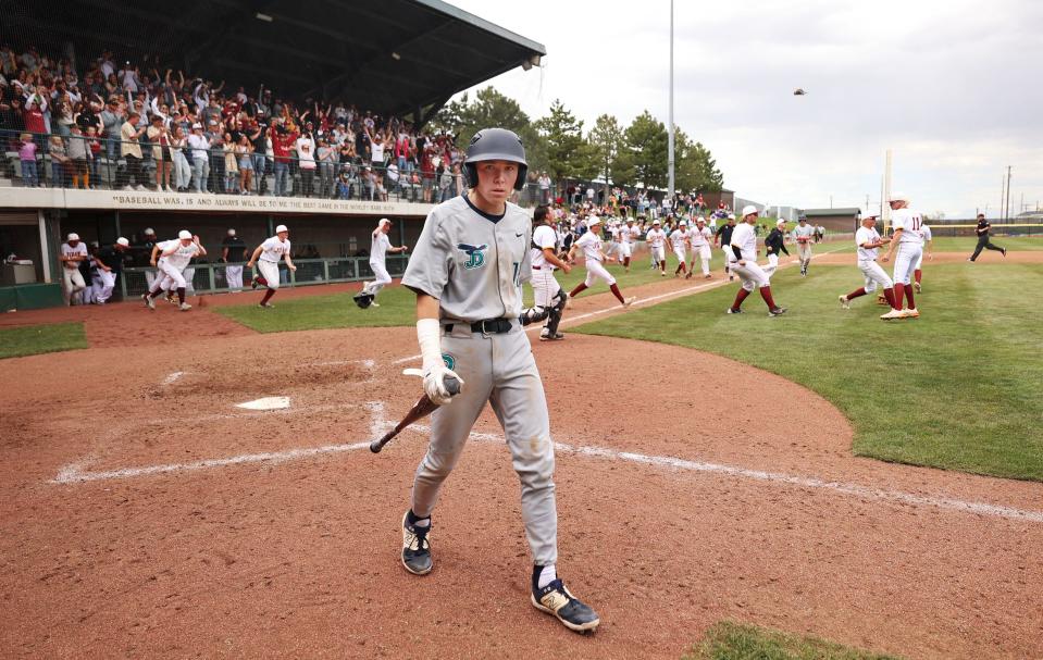 Juab and Juan Diego Catholic High School play for the 3A baseball championship at Kearns High on Saturday, May 13, 2023. Juab won 7-4. | Scott G Winterton, Deseret News