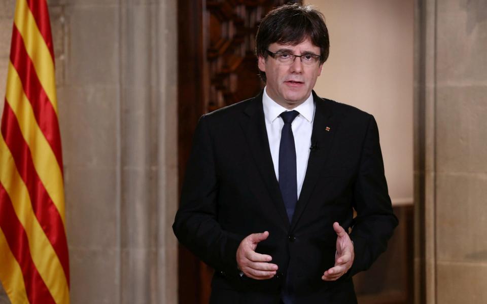 Spanish markets have calmed despite Catalan president Carles Puigdemont's televised address overnight - REUTERS