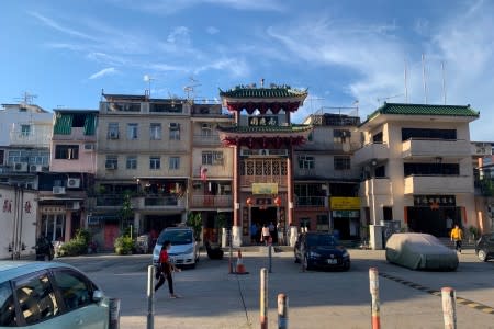 Front view of the village of Nam Pin Wai in Hong Kong