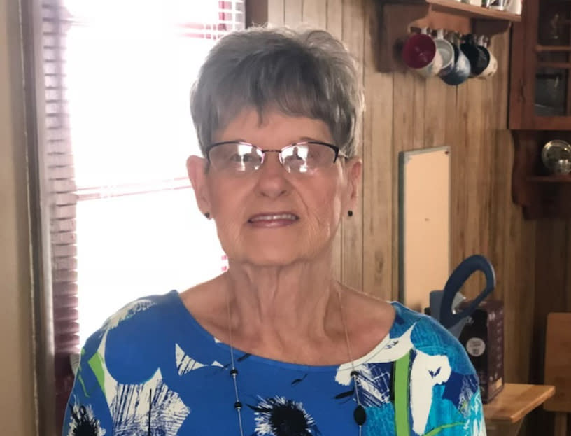 This undated photo shows Marsha Hall. Two sisters who had worked at the Beshear Funeral Home — 80-year-old Carole Grisham and 72-year-old Marsha Hall — decided to stay put in their home, which lacked a basement, as the tornado barreled down on Dawson Springs, Ky. (Courtesy of Jason Cummins via AP)