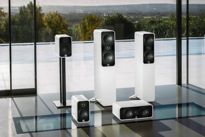 The Q Acoustics 500 series speakers. 