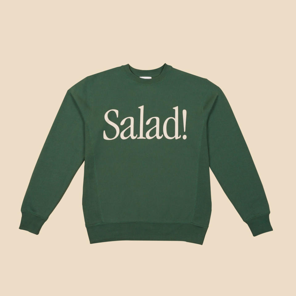 <p><a href="https://shop.sweetgreen.com/products/salad-crewneck" rel="nofollow noopener" target="_blank" data-ylk="slk:Shop Now;elm:context_link;itc:0;sec:content-canvas" class="link ">Shop Now</a></p><p>Salad! Crewneck Sweatshirt</p><p>sweetgreen.com</p><p>$55.00</p><span class="copyright">Sweetgreen</span>