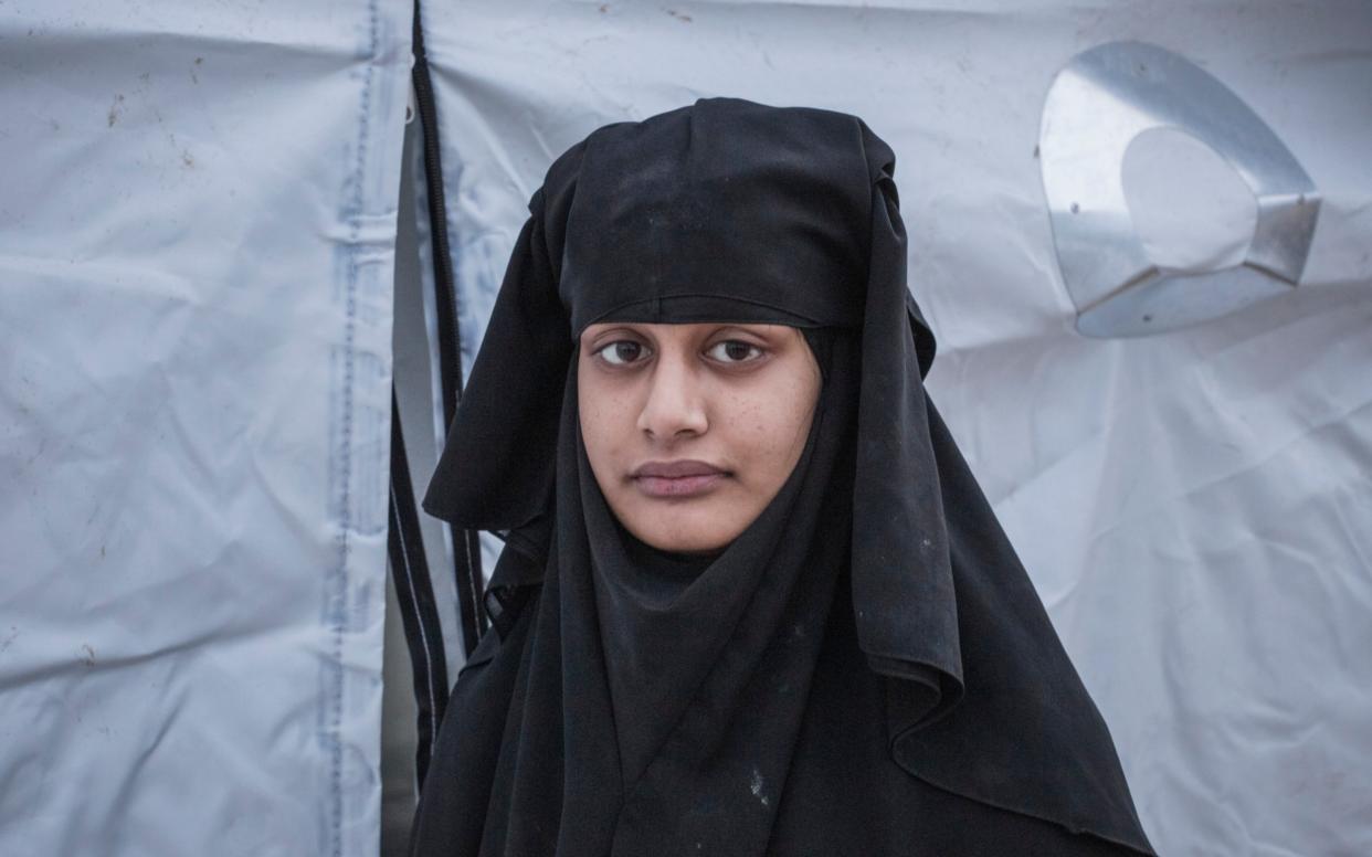 Shamima Begum, pictured by the Telegraph in February - Sam Tarling