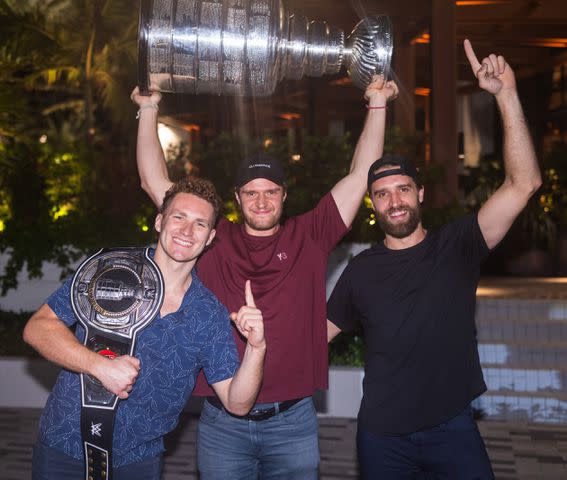 <p>WorldRedEye.com</p> Matthew Tkachuk, Aleksander Barkov and Aaron Ekblad